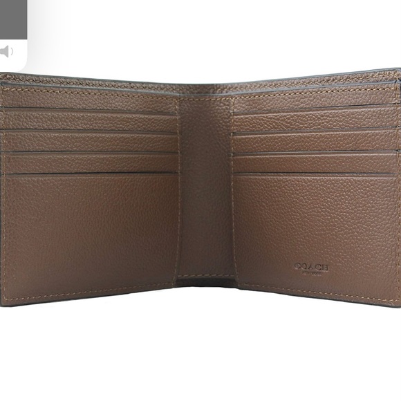 Coach Boxed 3 in 1 Compact Id Wallet With Trigger Snap Key Fob saddle brown NWT - Picture 3 of 6